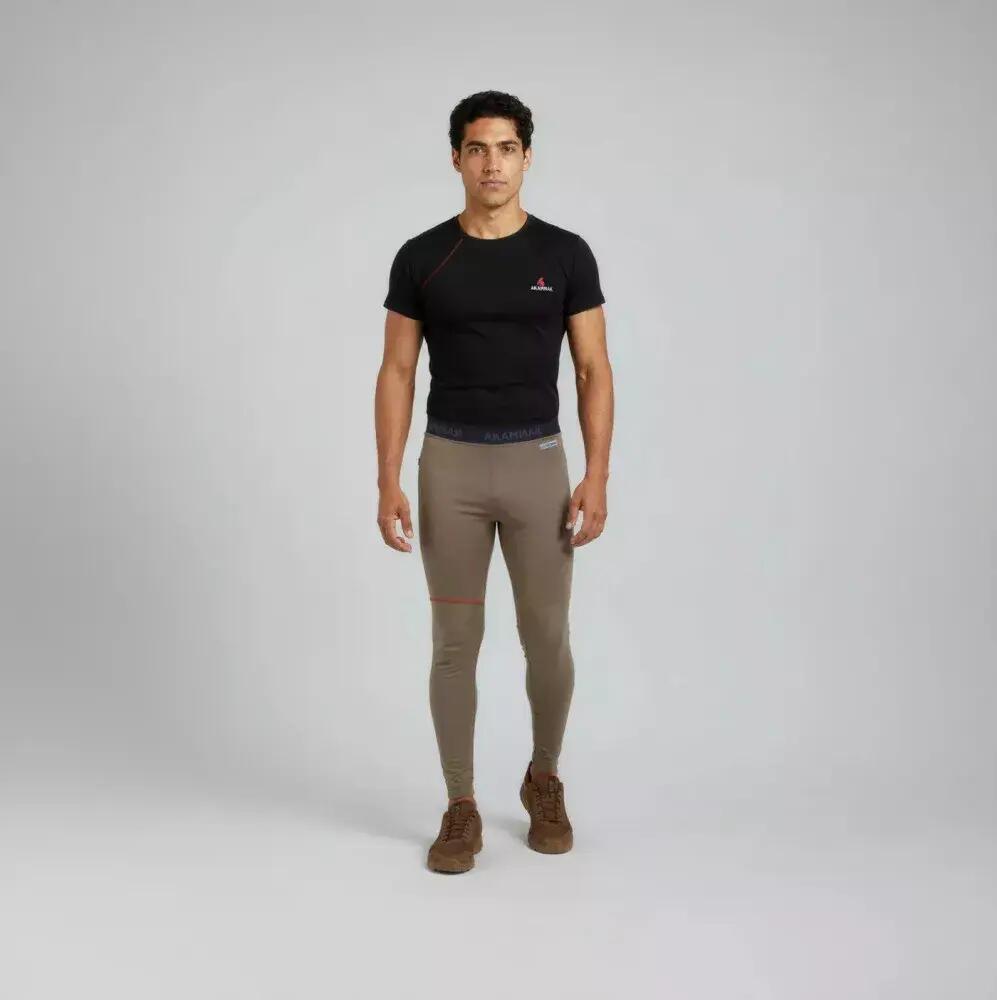 Legging de Randonnée homme Thermique PULK Kaki 2/3