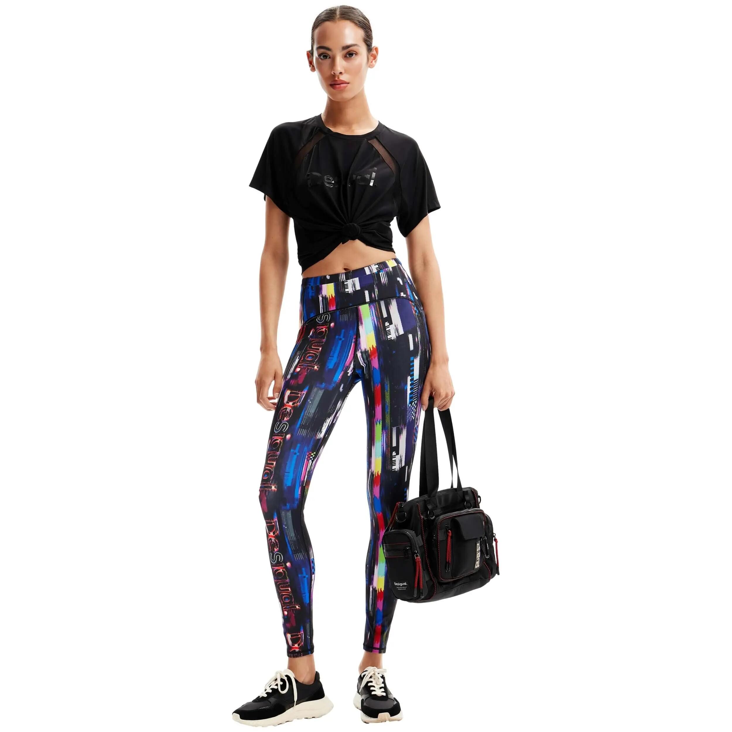 Calças de lycra Desigual modelo 23WWKK04-MULT para mulheres 2/4
