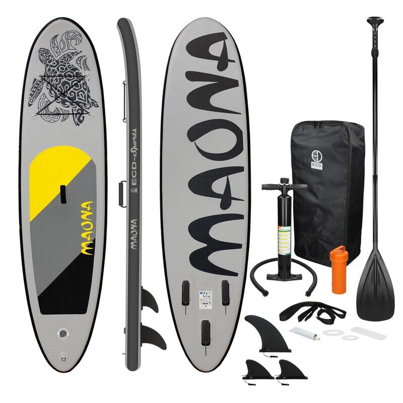 Stand Up Paddle Board Surfboard 308 x 76 x 10 cm Gris Maona
