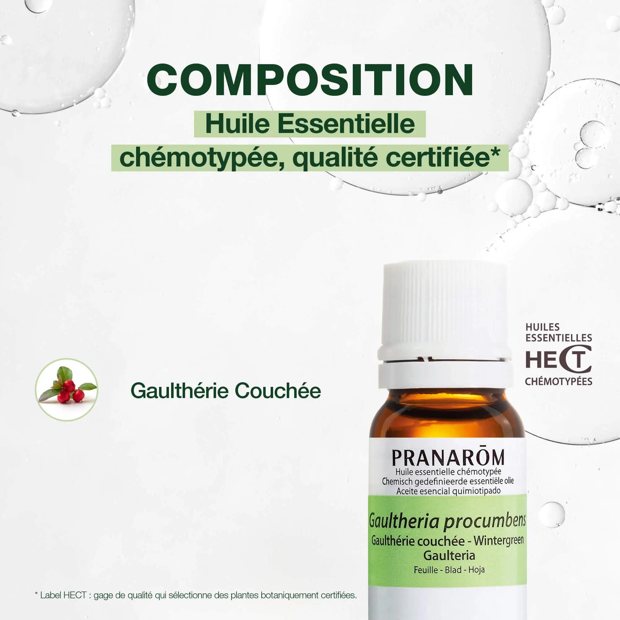 Huile essentielle - Confort musculaire - Gaulthérie 10 ml 4/5