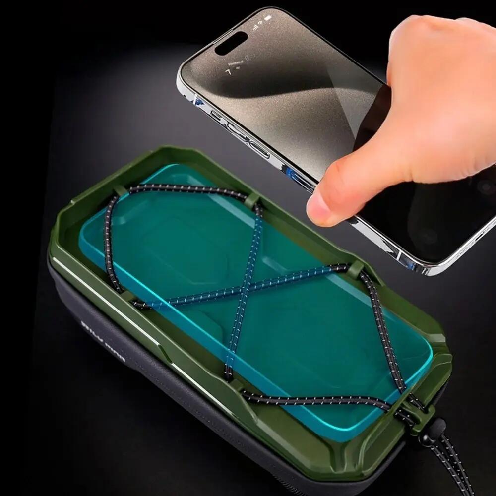 Sacoche de guidon vélo avec porte-téléphone étanche WILD MAN 3/5