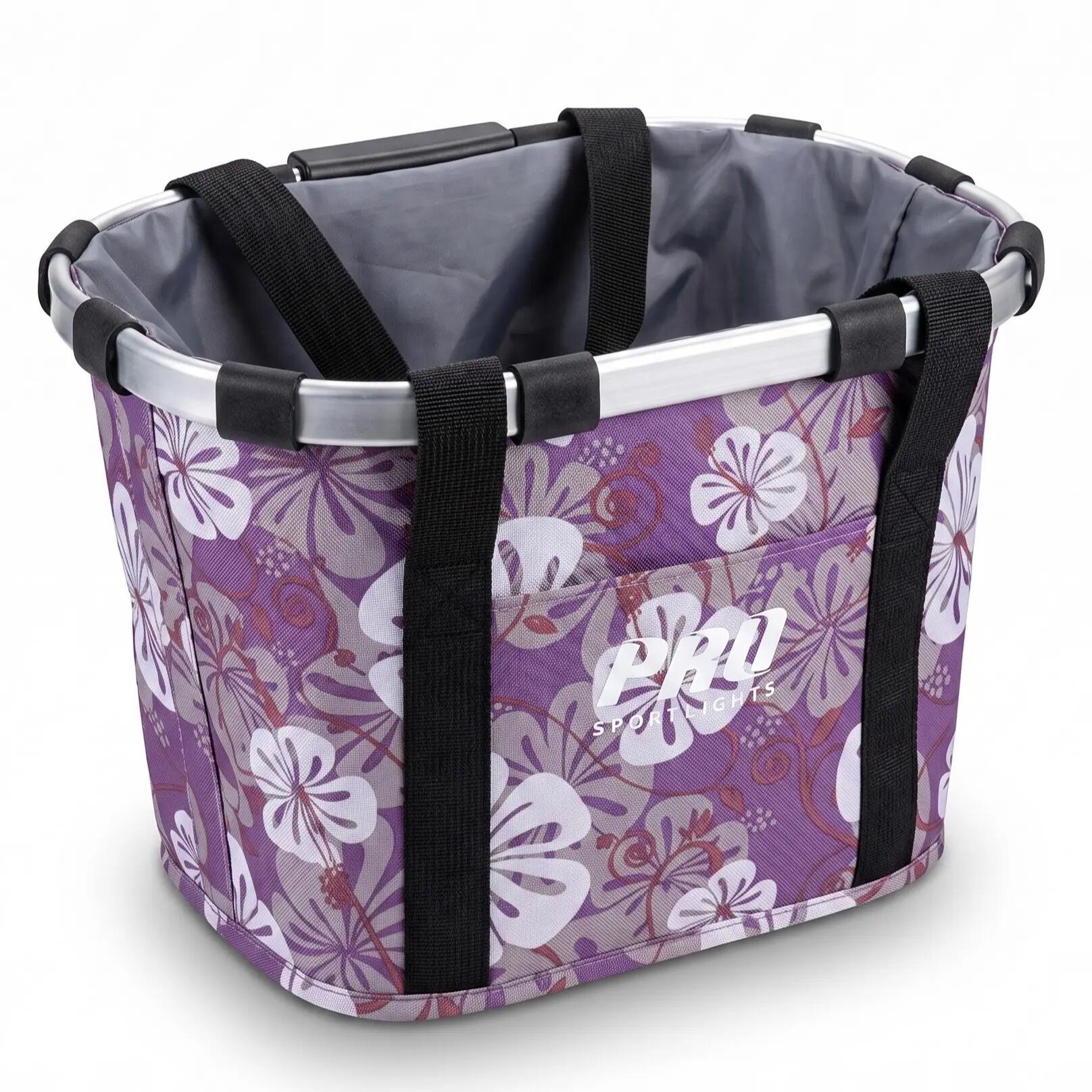 Panier de vélo avant 16 litres femmes floral amovible 7/7