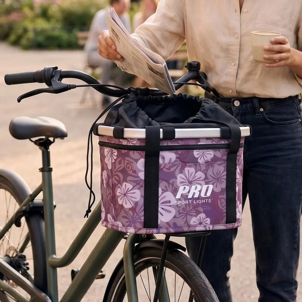 Panier de vélo avant 16 litres femmes floral amovible 4/7
