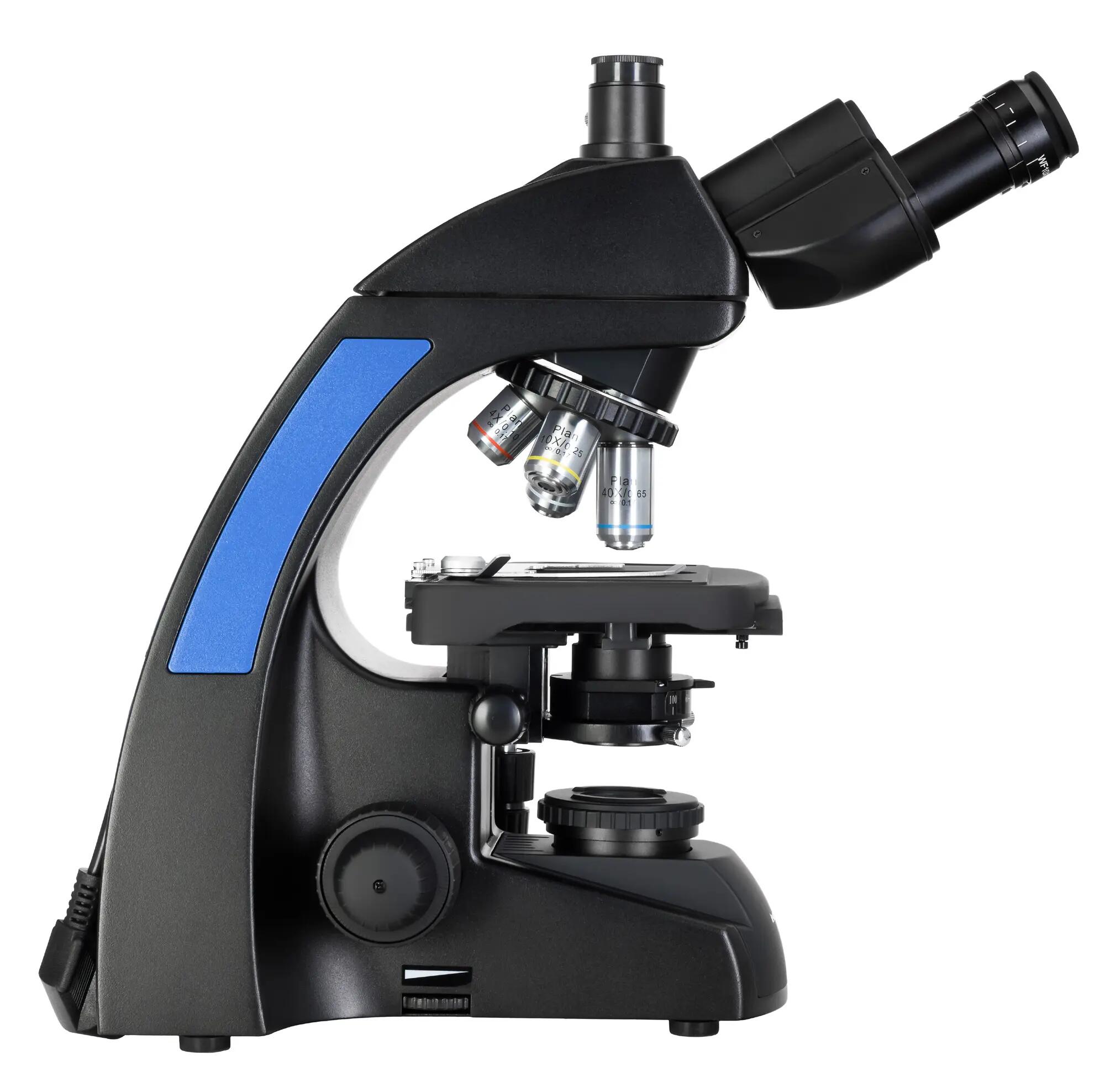 Microscopio biologico trinoculare - Obiettivi plan achromatici - Nero 4/11