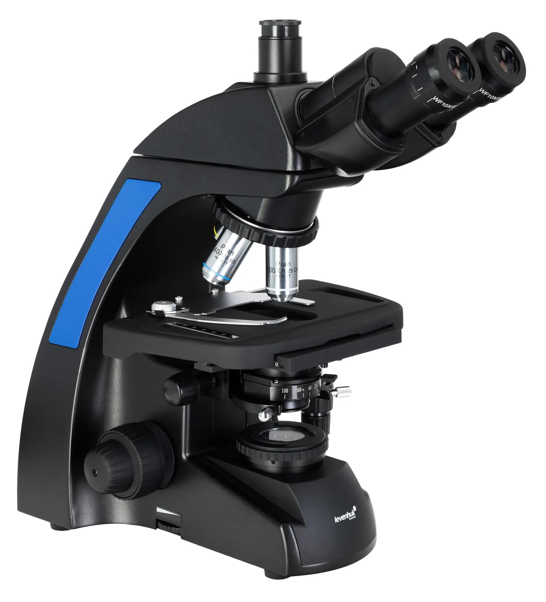 Microscopio biologico trinoculare - Obiettivi plan achromatici - Nero 3/11