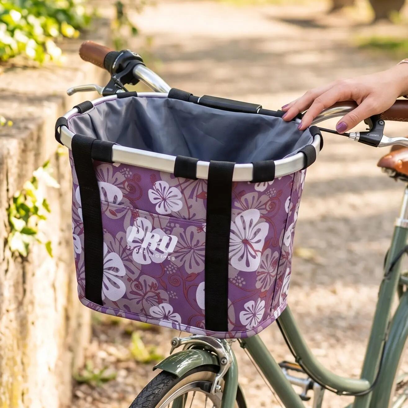 Panier de vélo avant 16 litres femmes floral amovible 2/7