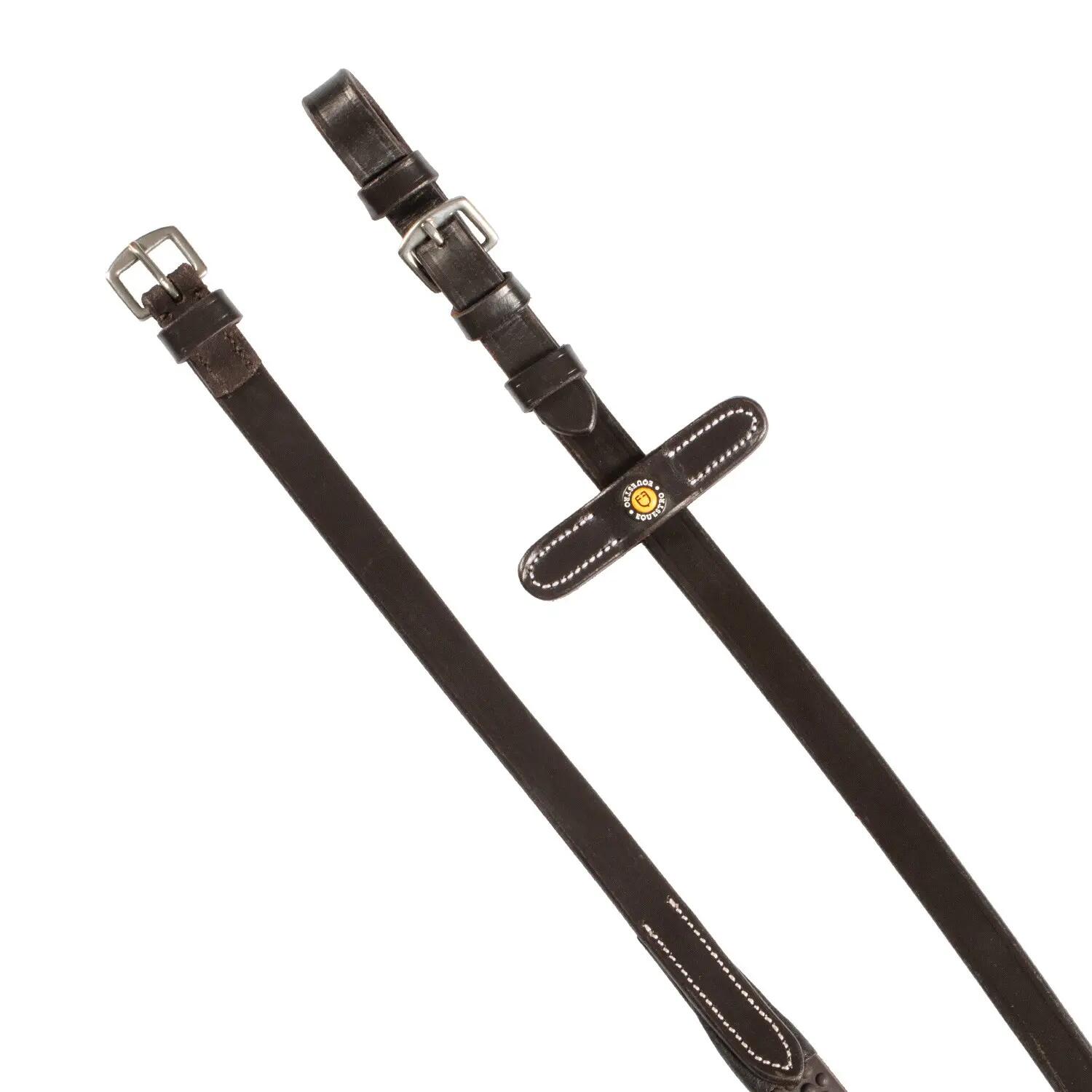 Rênes en cuir avec grip en caoutchouc 2/6