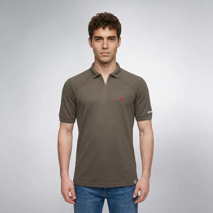 Polo de Randonnée homme Thermorégulant, anti UV LOPI Noir