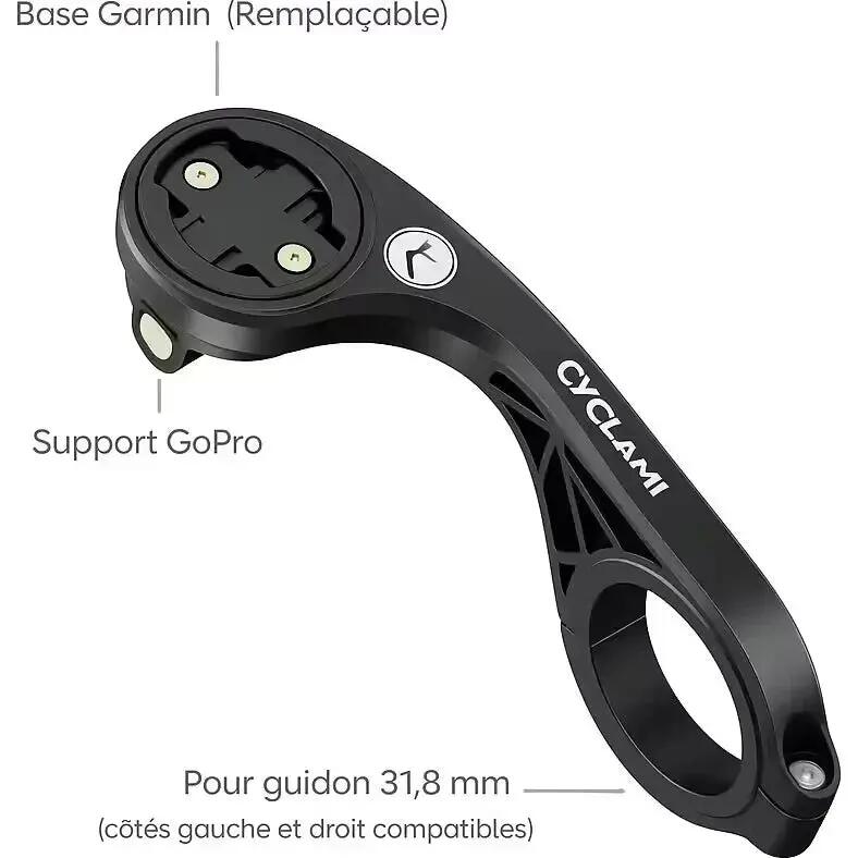 Supporto GPS bici allungato XL alluminio per Garmin Edge 1030/1040/1050 5/5