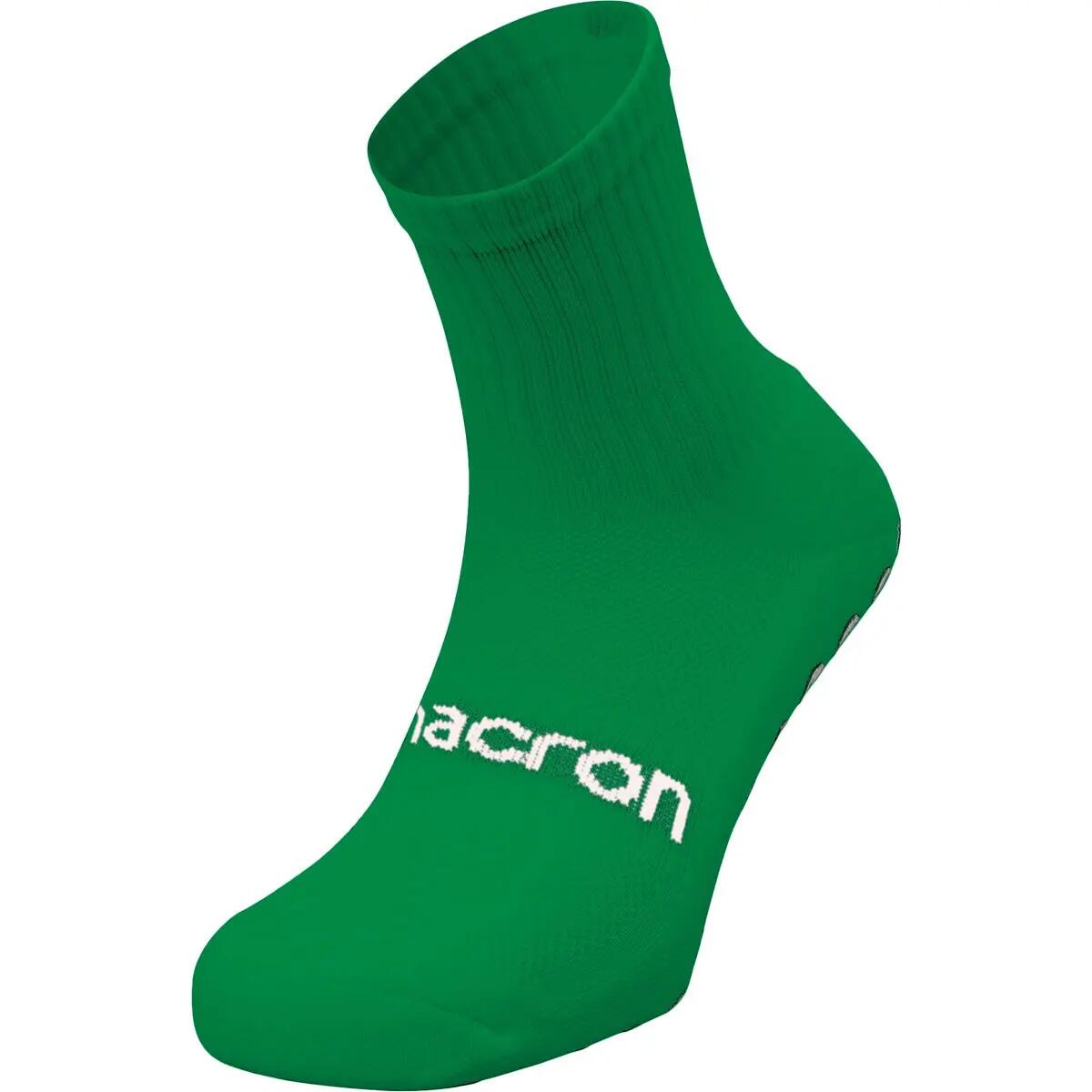chaussettes grip - sport - unisex - antidérapantes, respirantes - vert/blanc 5/5