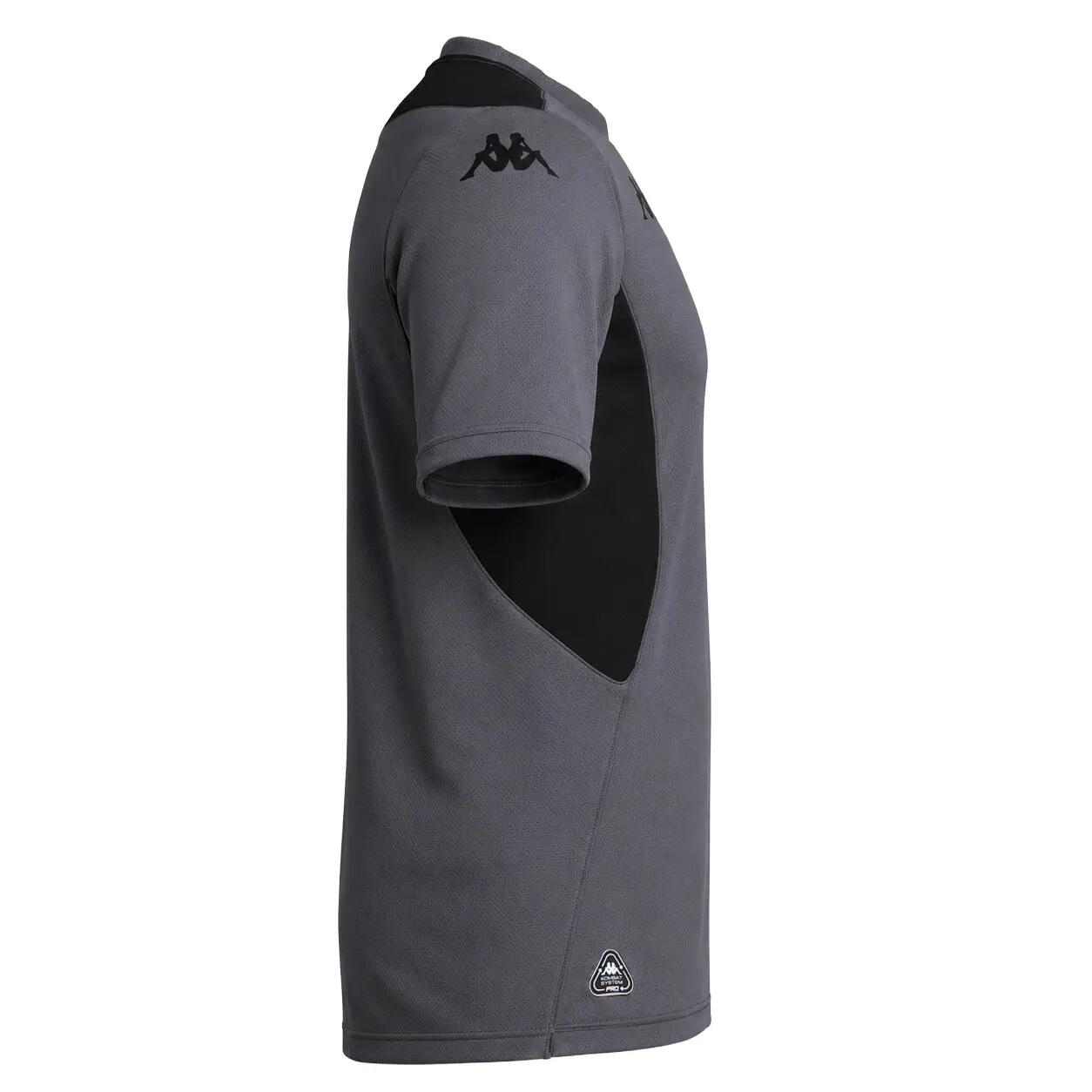 T-shirt da uomo in poliestere riciclato grigio da calcio 2/4