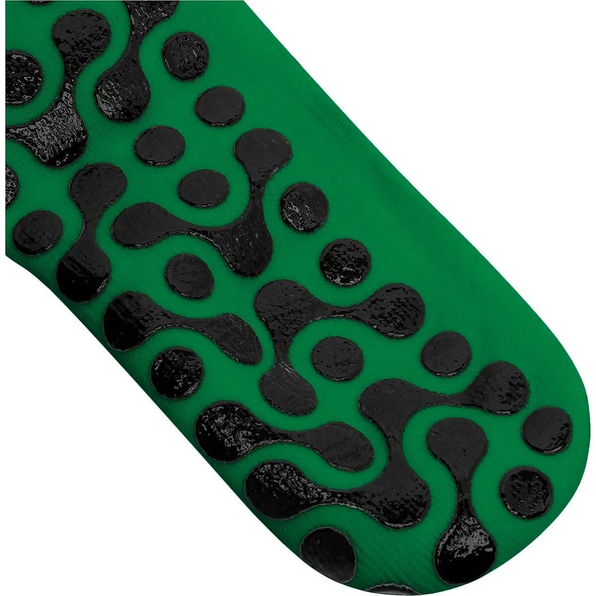 chaussettes grip - sport - unisex - antidérapantes, respirantes - vert/blanc 2/5