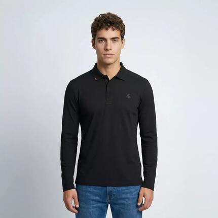 Polo de Randonnée homme Thermorégulant, anti UV MOORY Noir