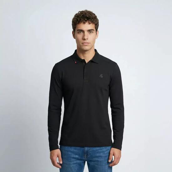 Polo de Randonnée homme Thermorégulant, anti UV MOORY Noir