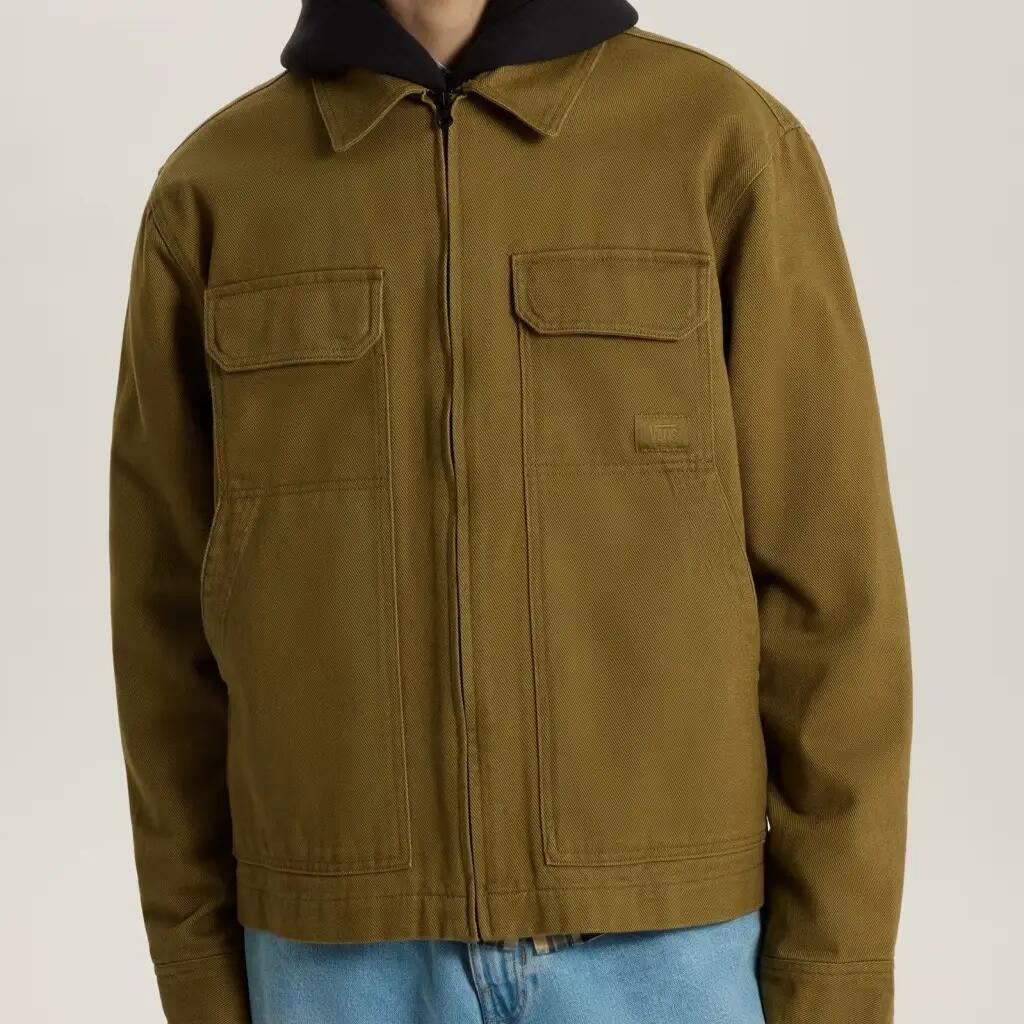 Jaqueta Vans Modelo Vn000w50ovb1 Mcavoy Ii Zip Station Cor Castanho 3/5