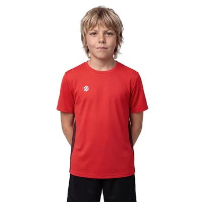Kinderen junior sport-t-shirt sports tee red/burgundy k rood