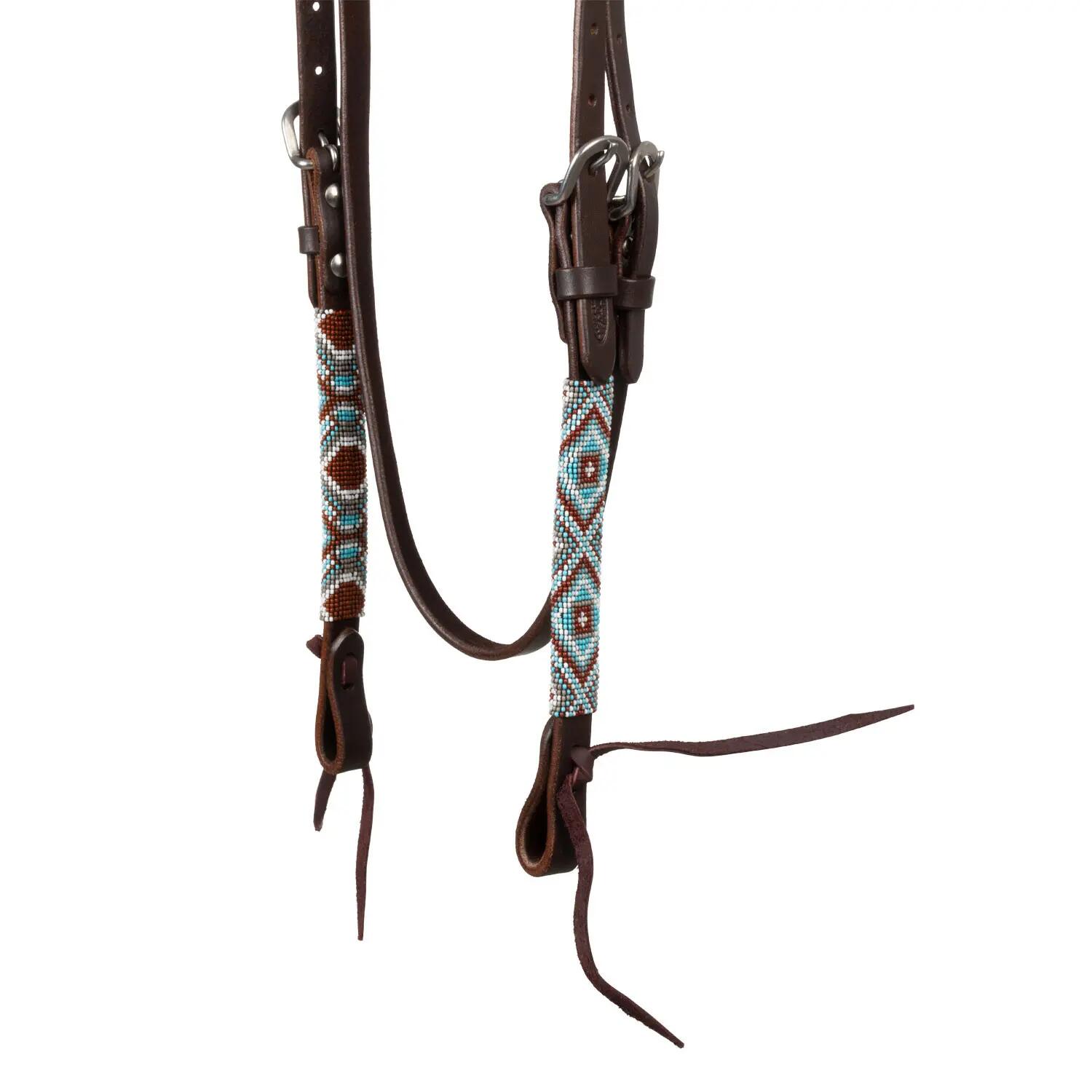 Bridon western huilé avec perles 5/6