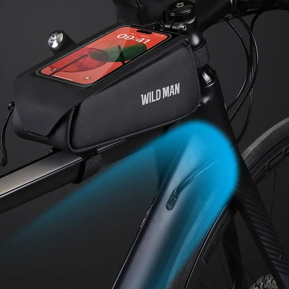 Sacoche pour cadre de vélo avec porte-téléphone tactile étanche WILD MAN 6/6