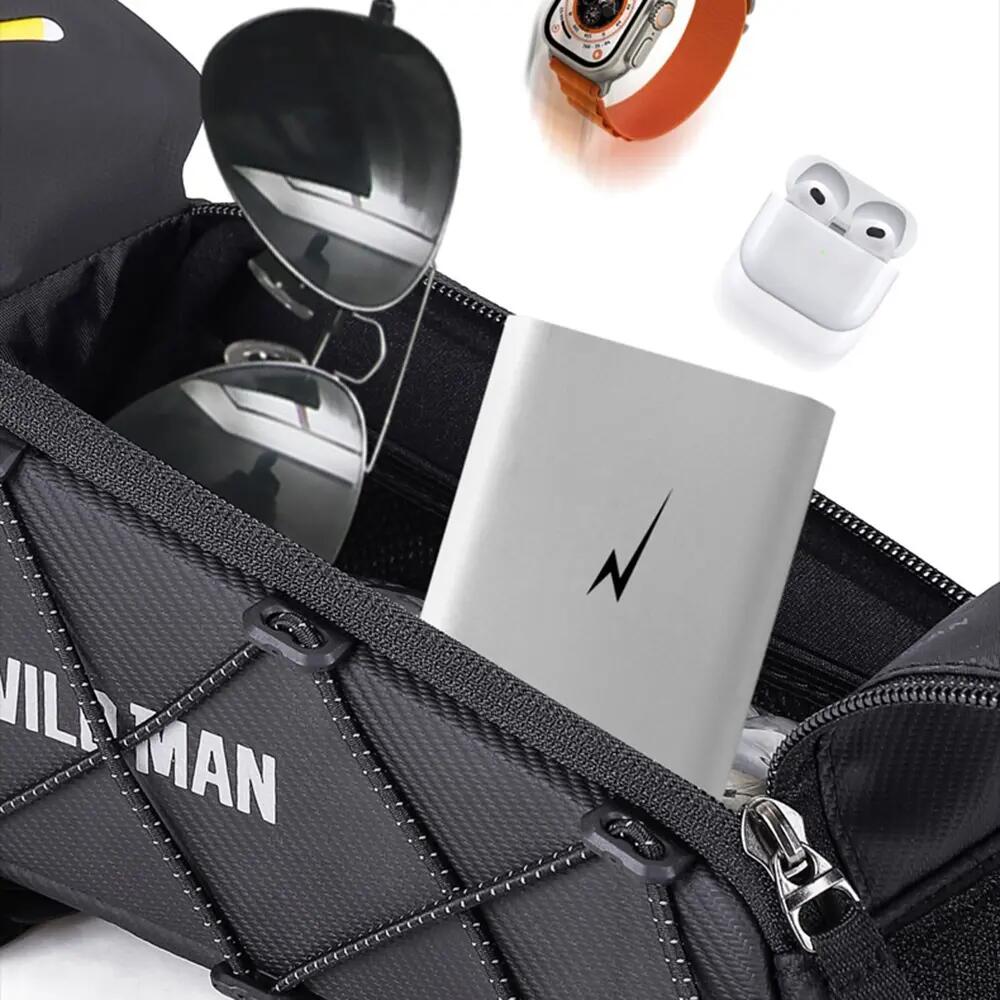 Sacoche pour cadre de vélo avec porte-téléphone tactile étanche WILD MAN 4/6