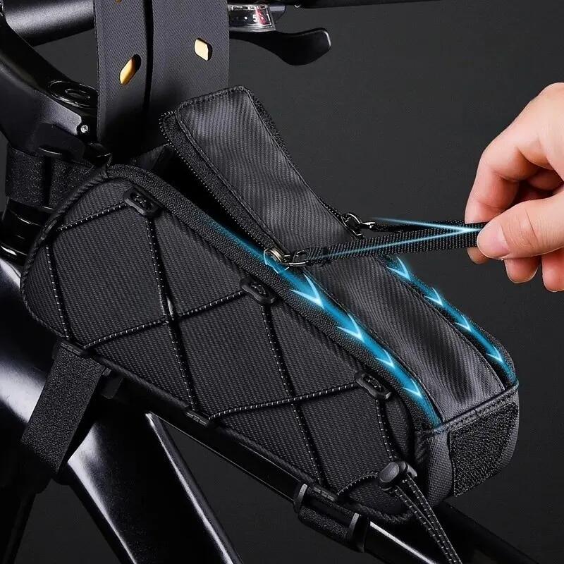 Sacoche pour cadre de vélo avec porte-téléphone tactile étanche WILD MAN 2/6