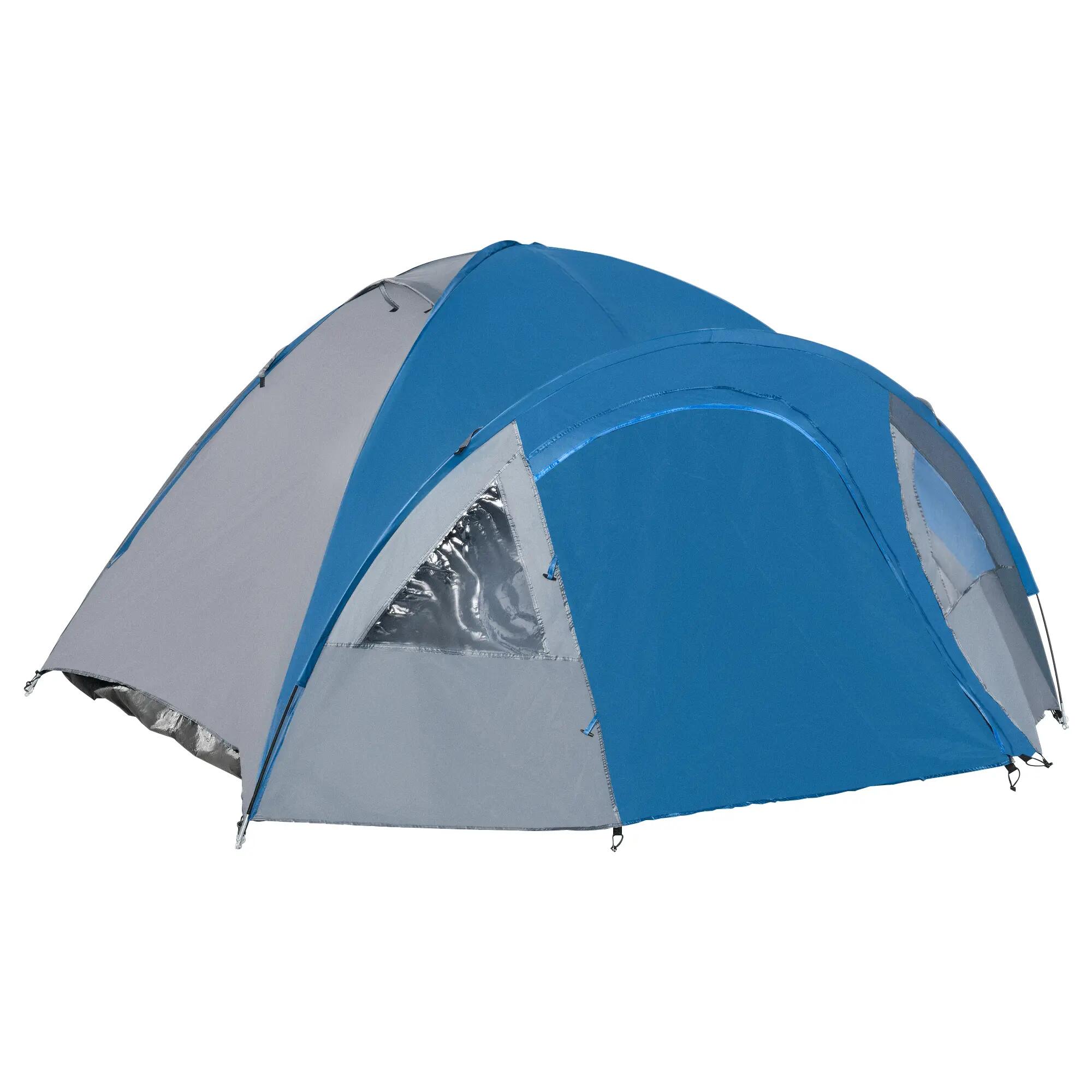 Tente dôme - Camping - 3 places, imperméable 2000 mm - Bleu 2/6