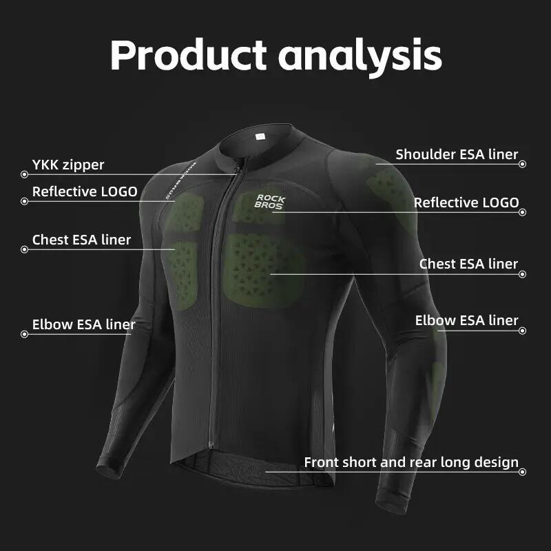Motorradjacke atmungsaktiv mit CE Level 1 Protektoren 3/8