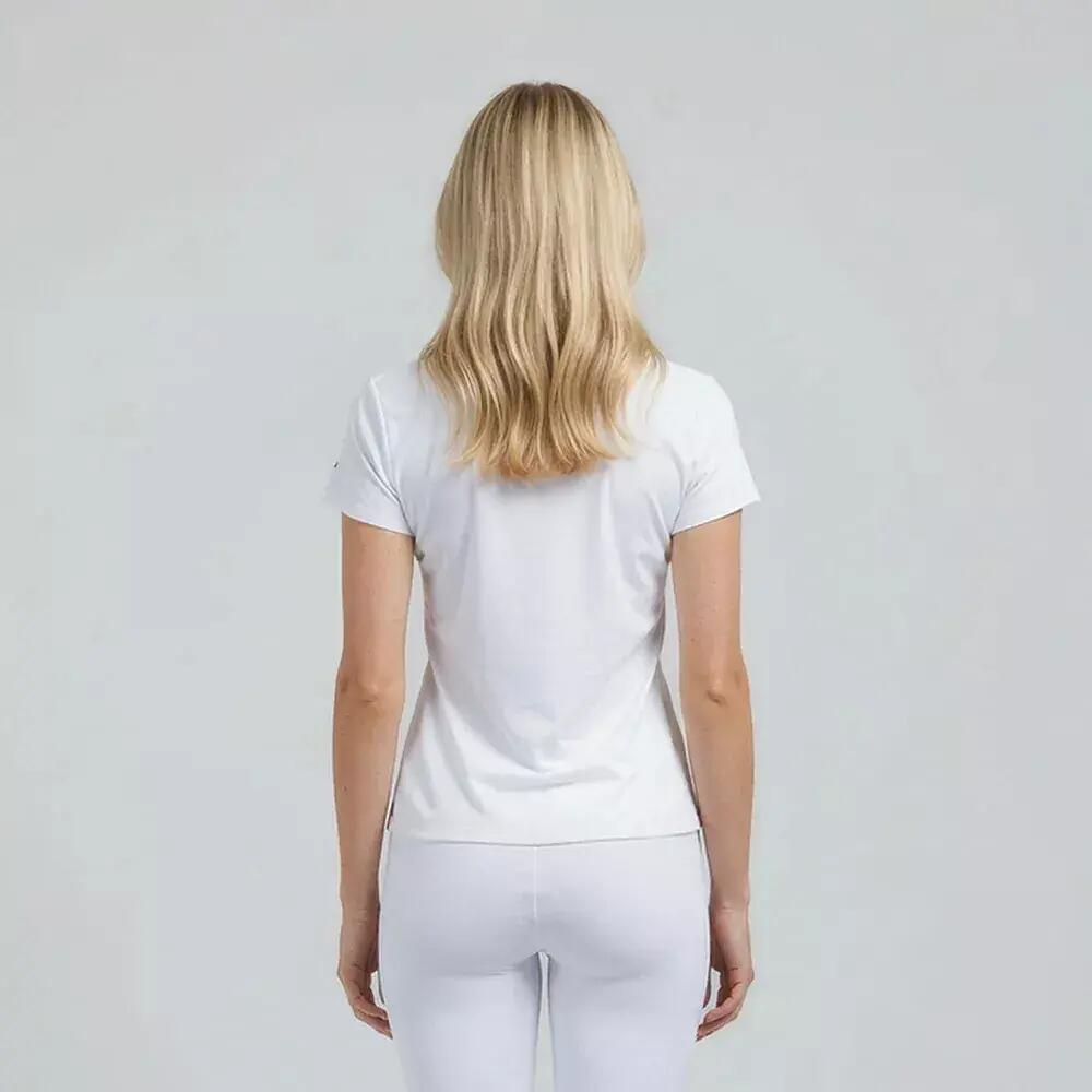 Polo de Balade en forêt femme Thermorégulant, anti UV LEIKA Blanc 2/3