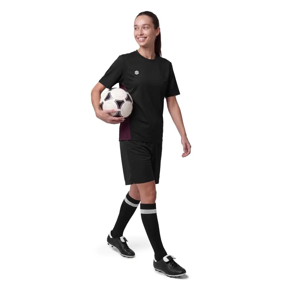 T-shirt desportiva mulher Sports Tee Black/Burgundy W Preto 3/6