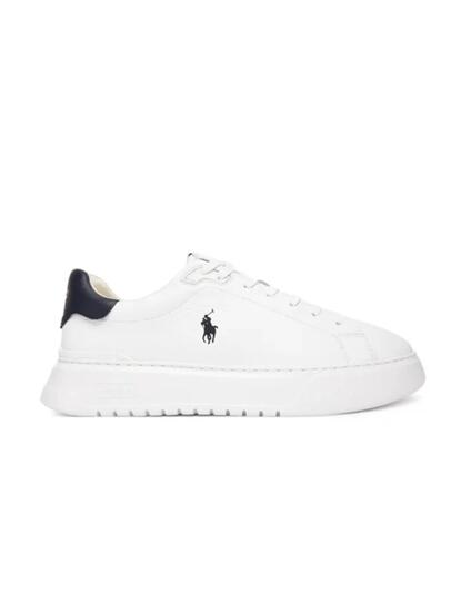 Baskets pour hommes Polo sport Rlite court Blanc.