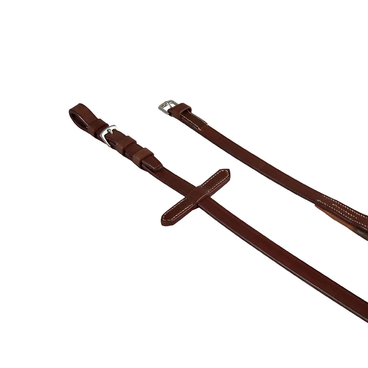 Rênes en cuir et caoutchouc avec boucles en acier inoxydable 2/2