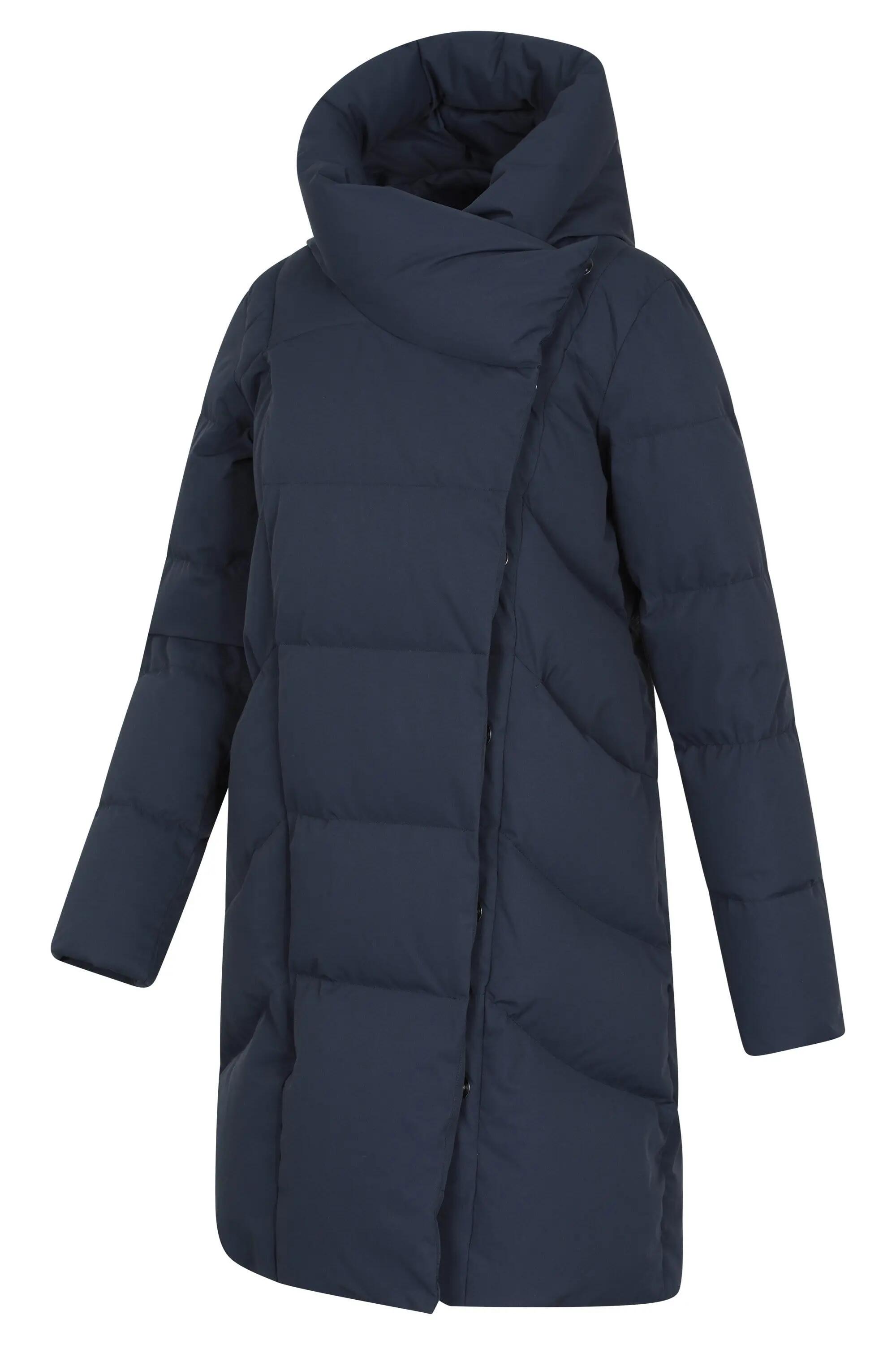 Doudoune de Randonnée Femme Longue Déperlante Capuche Duvet 600, Cosy Wrap II 10/15