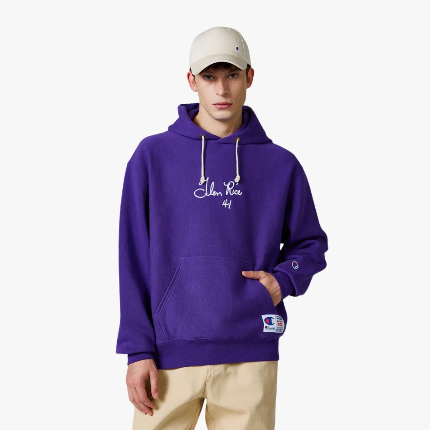 Hoodie unisex cu glugă Champion x Glen Rice - Mov
