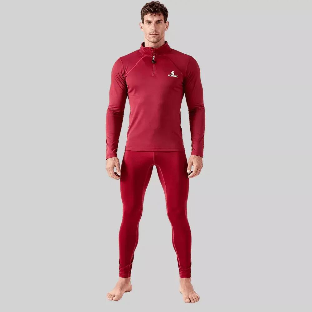 Pull de Randonnée homme Thermique NANOOK Rouge 3/3