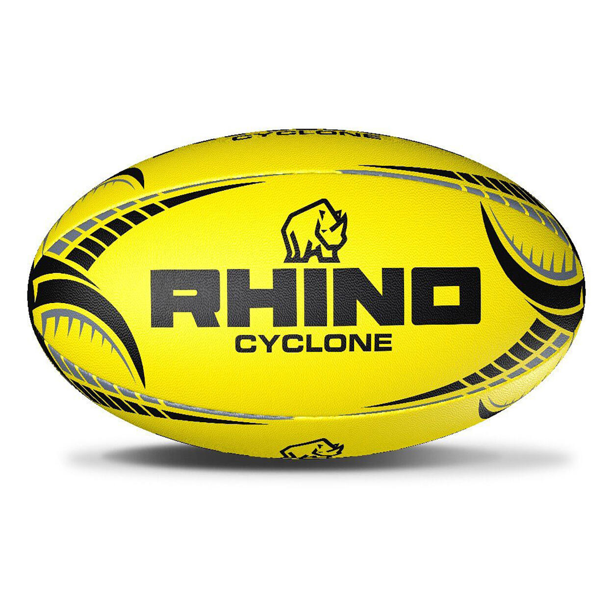 Cyclone Rugby Ball (Fluorescent Yellow) 1/3