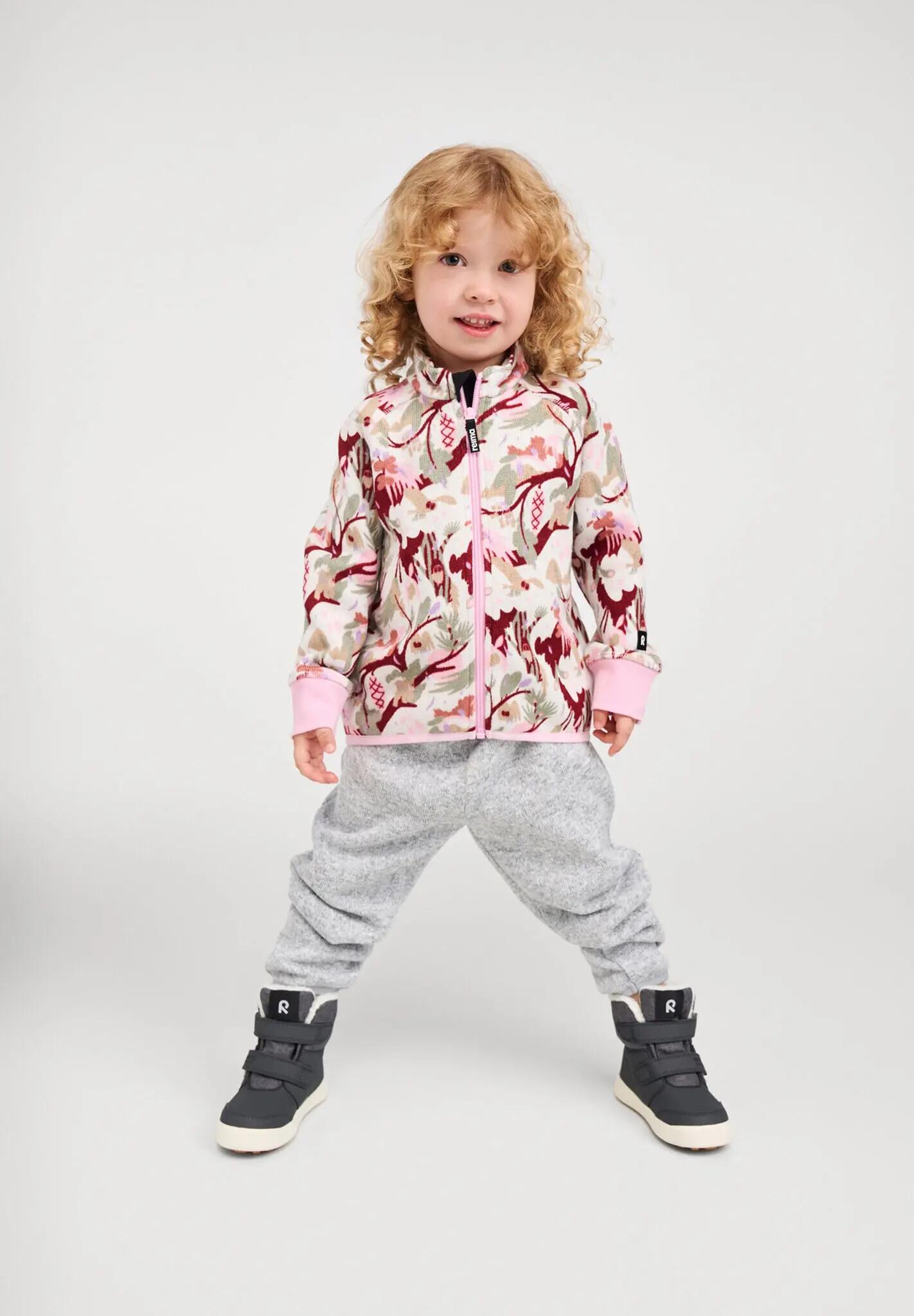 Kleinkinder Fleecejacke Ornament Light Heather 3/5