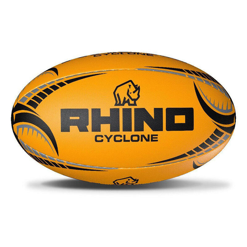 Ballon de rugby CYCLONE (Orange fluo)