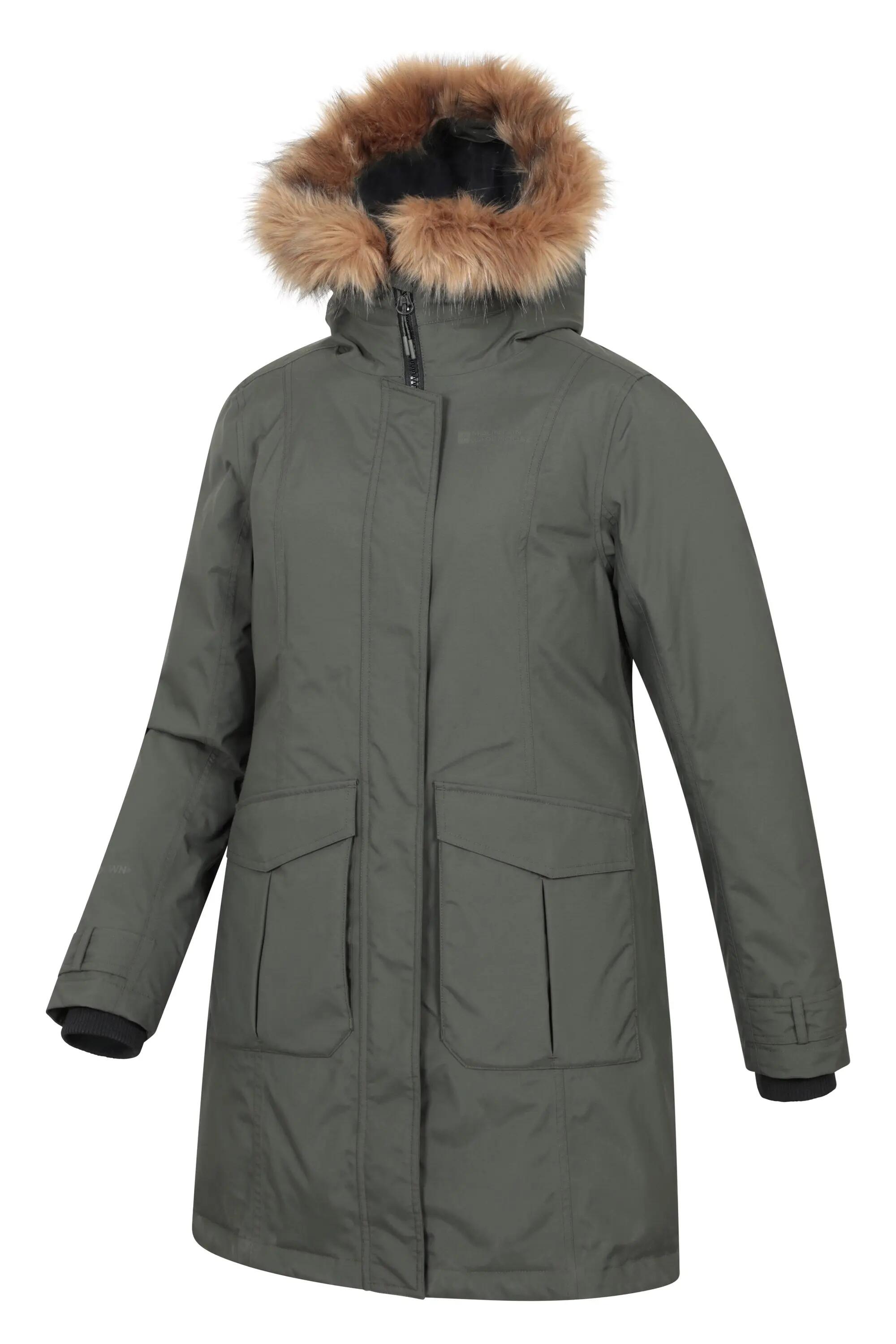 Doudoune en Duvet de Randonnée Femme Longue Imperméable, Aurora Extreme 3/9
