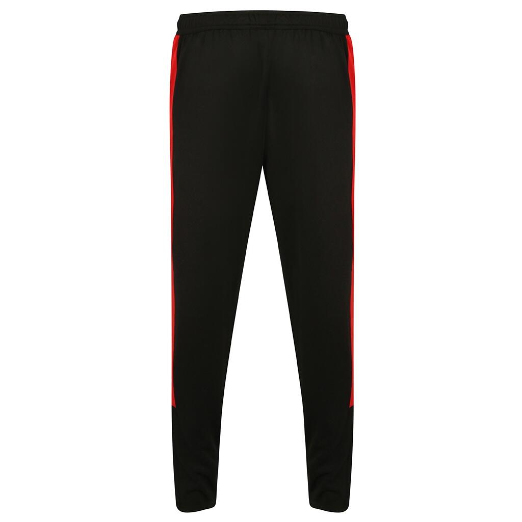 Mens Knitted Tracksuit Pants (Black/Red) 4/4