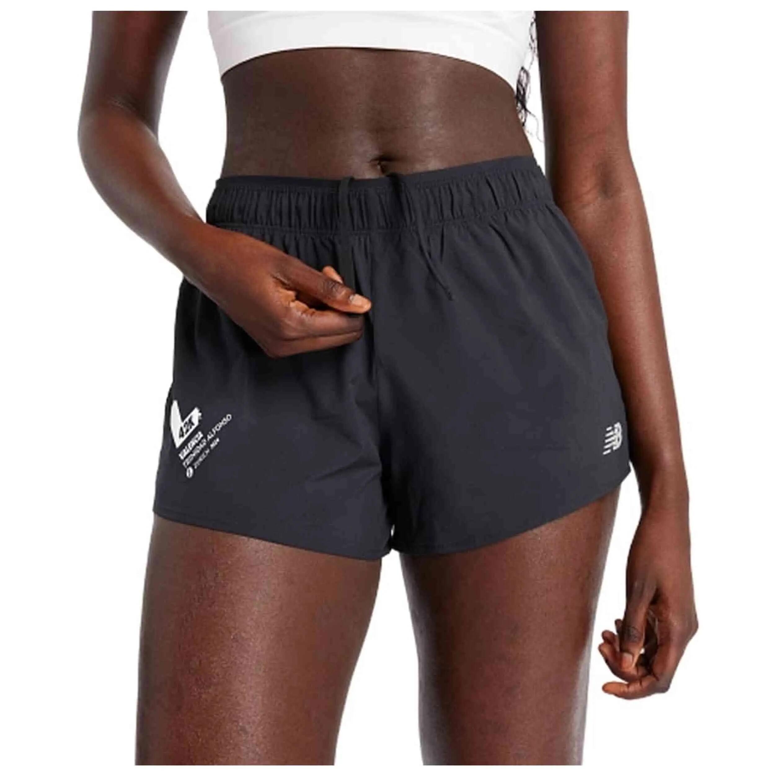 Calções New balance modelo WS43286V_BK para mulheres 4/4