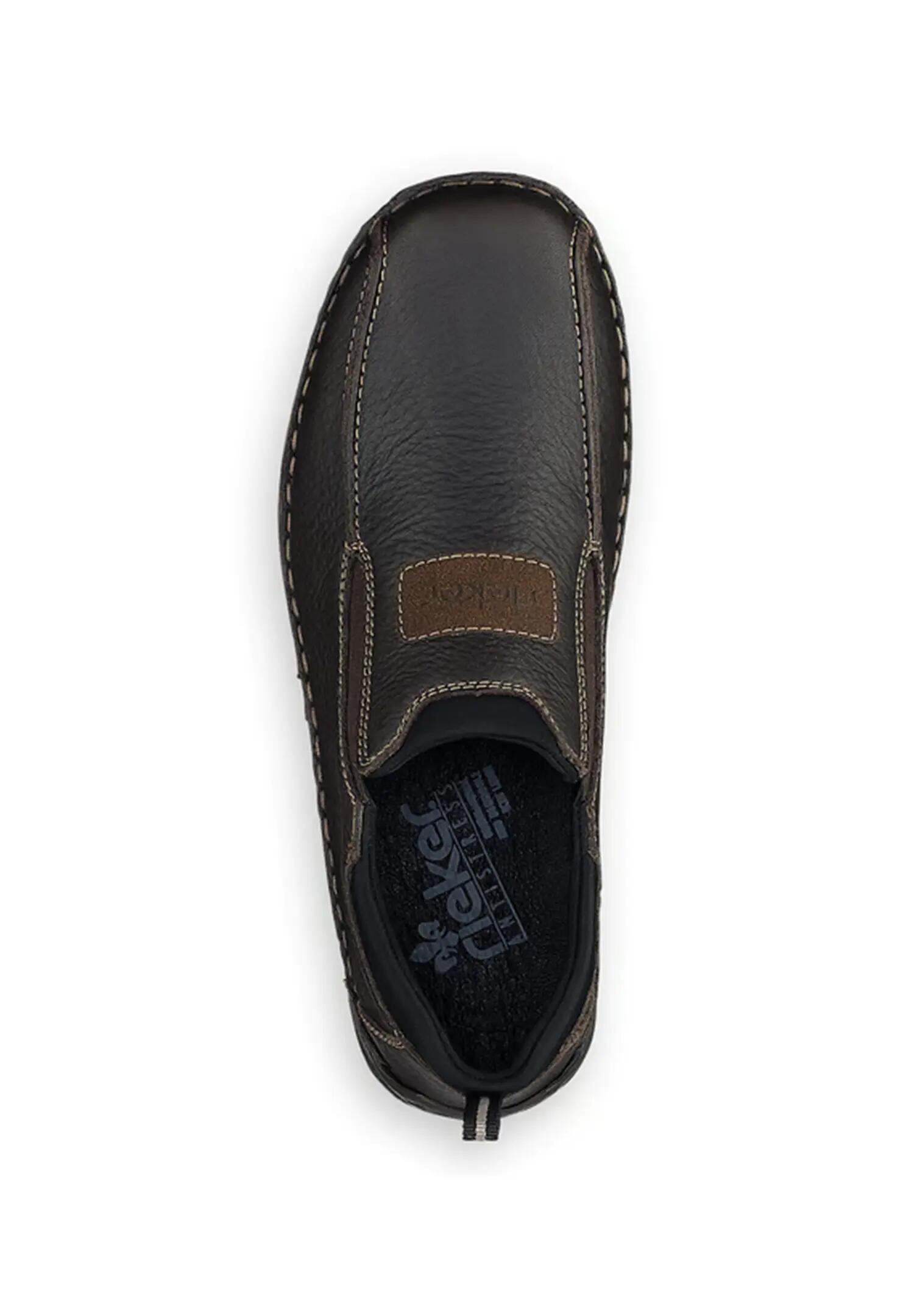 Rieker Herren Slipper 05363-25 Glattleder Brown 4/5