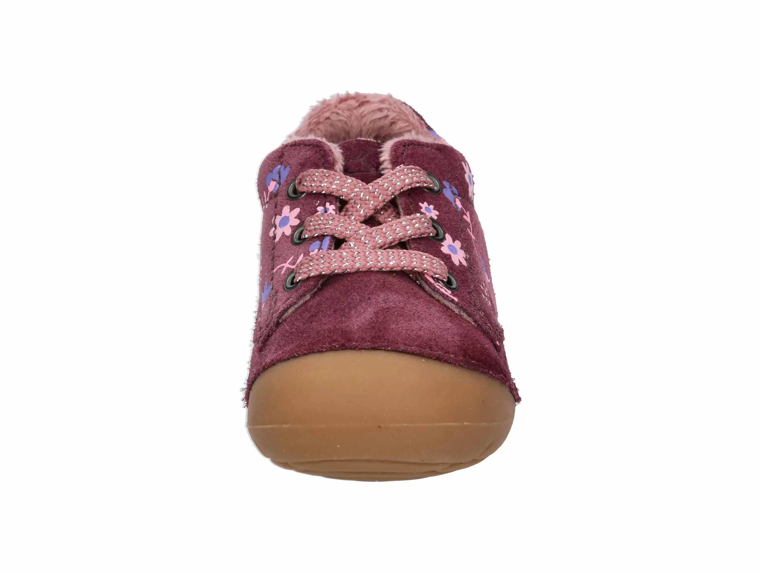 Chaussures - course - enfants - velours, doublure chaude - merle - bordeaux 3/6