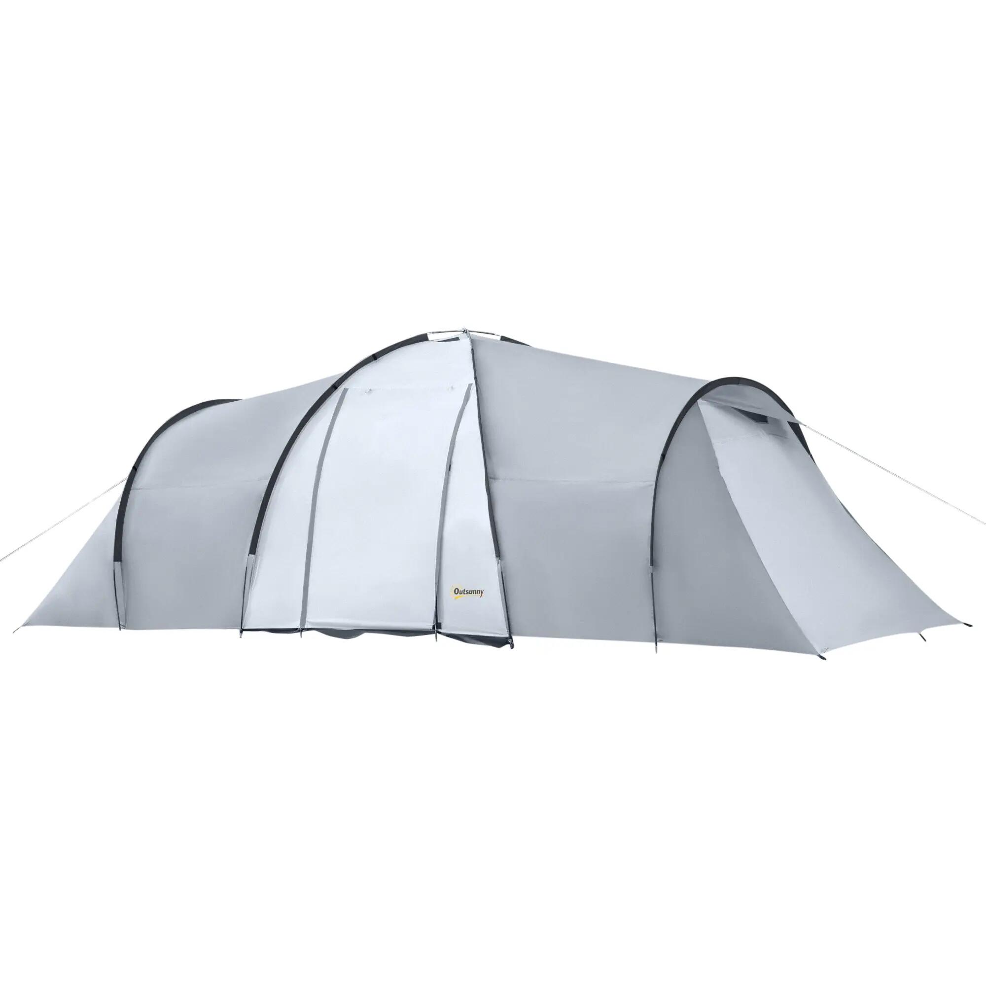 Tente familiale - Camping - 4-6 places - 2 chambres - Gris 2/6