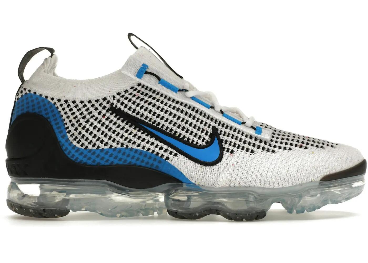 Nike Air VaporMax 2021 Flyknit White Black Photo Blue 2/3