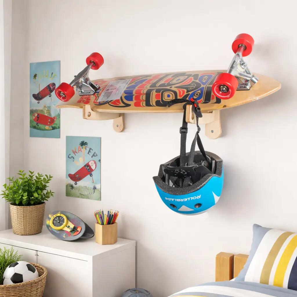 Drewniany Wieszak Ścienny John Paddle na Deskę Snowboardową Wake Kite. 2 Uchwyty 6/7