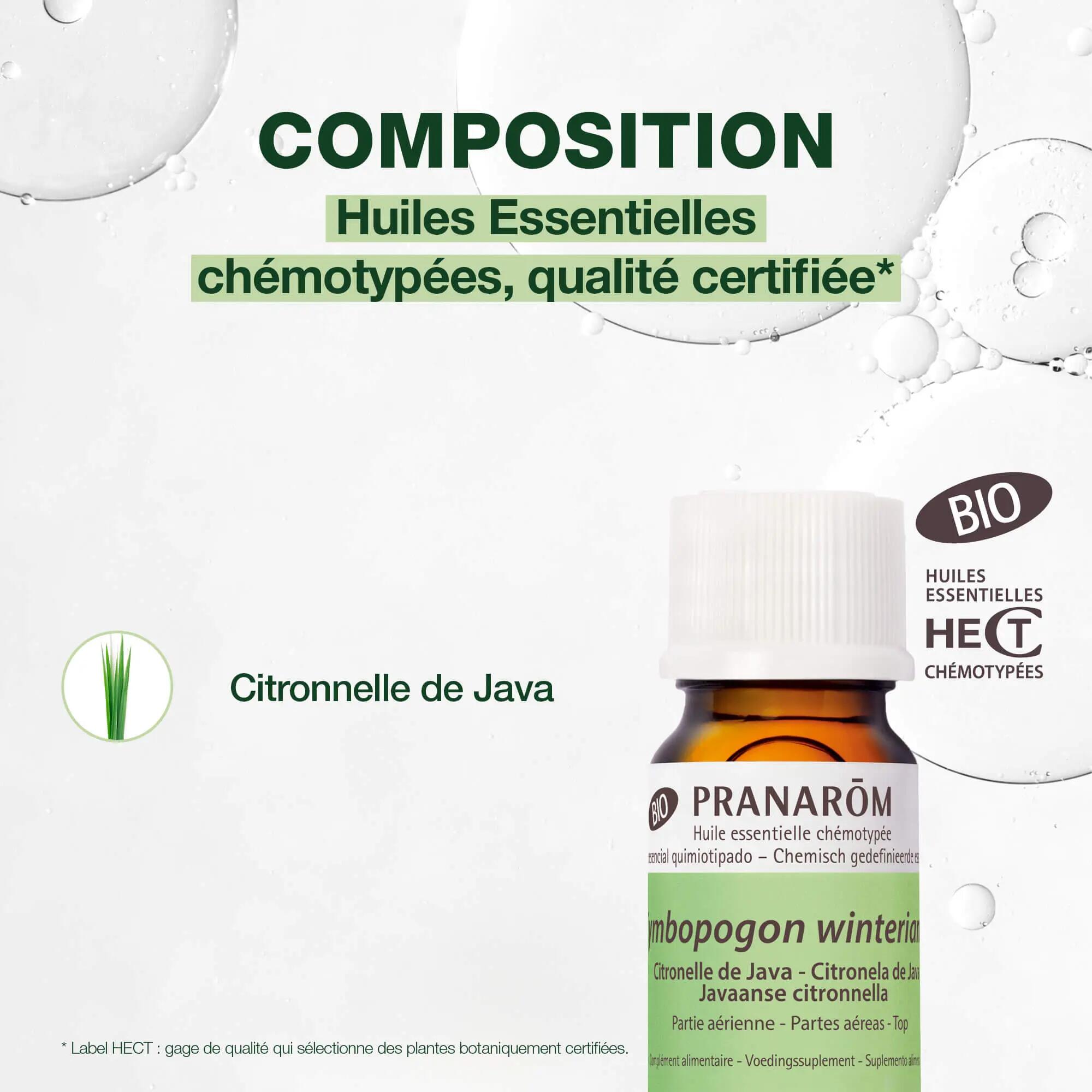 Huile essentielle - Citronnelle de Java bio 100% pure 3/4