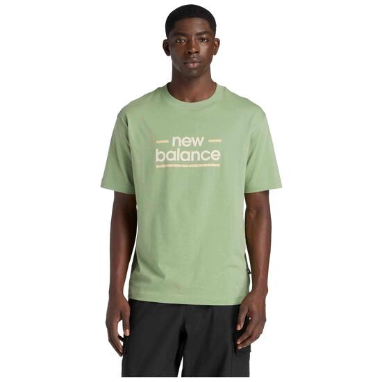 T-shirt New Balance modèle Camiseta New Balance Linear Lines manga pour unisexe
