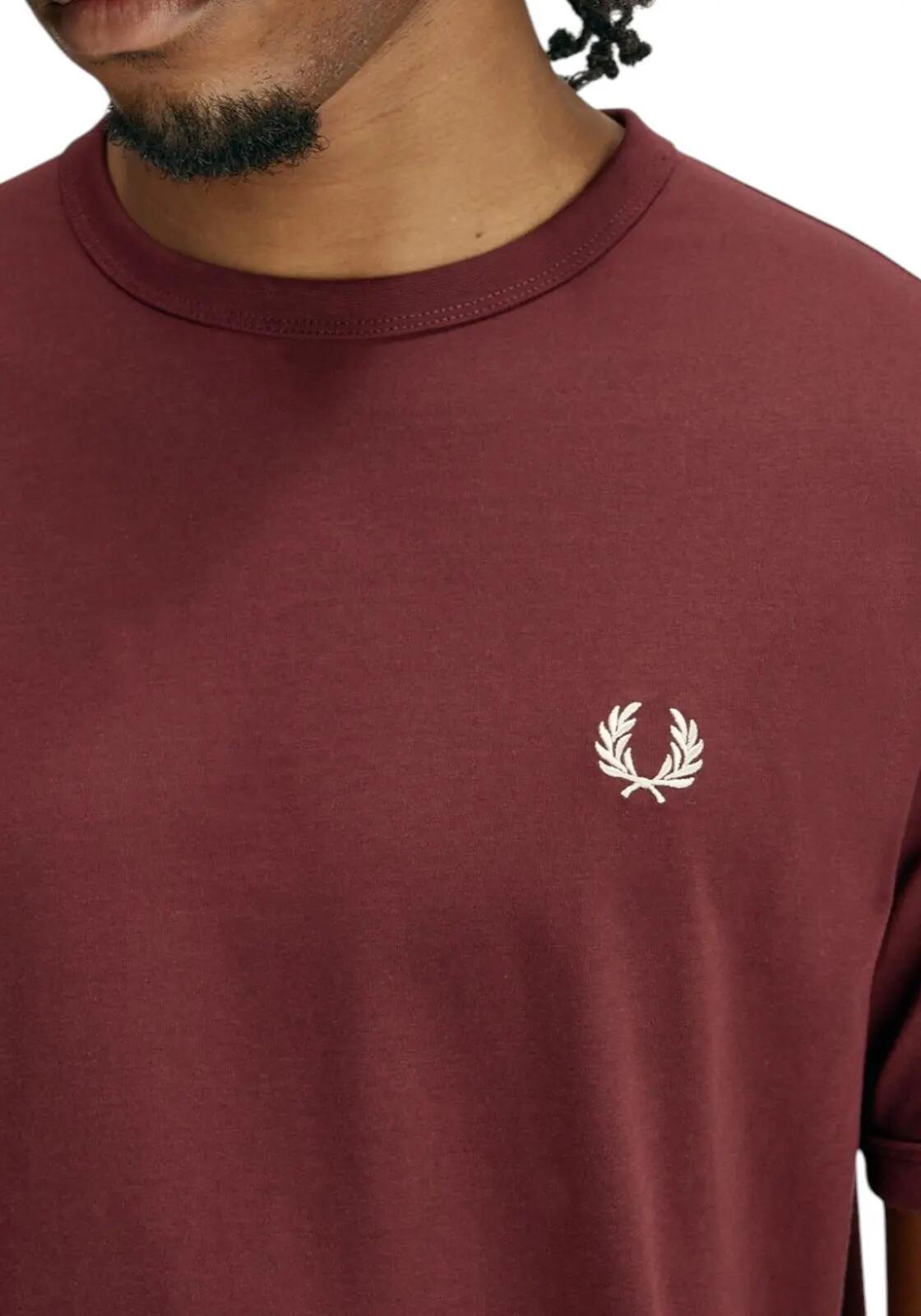Camiseta de manga corta Fred perry modelo Fred Perry Ringer Garnet para hombre 4/4