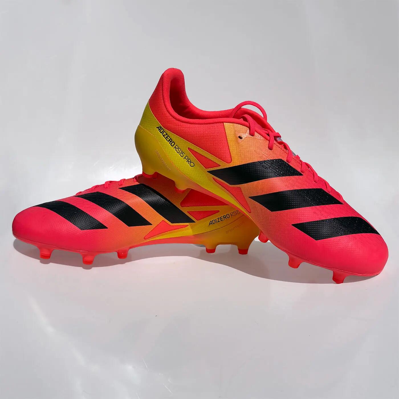Crampons Adidas Adizero RS15 Pro FG Rose et jaune 7/7