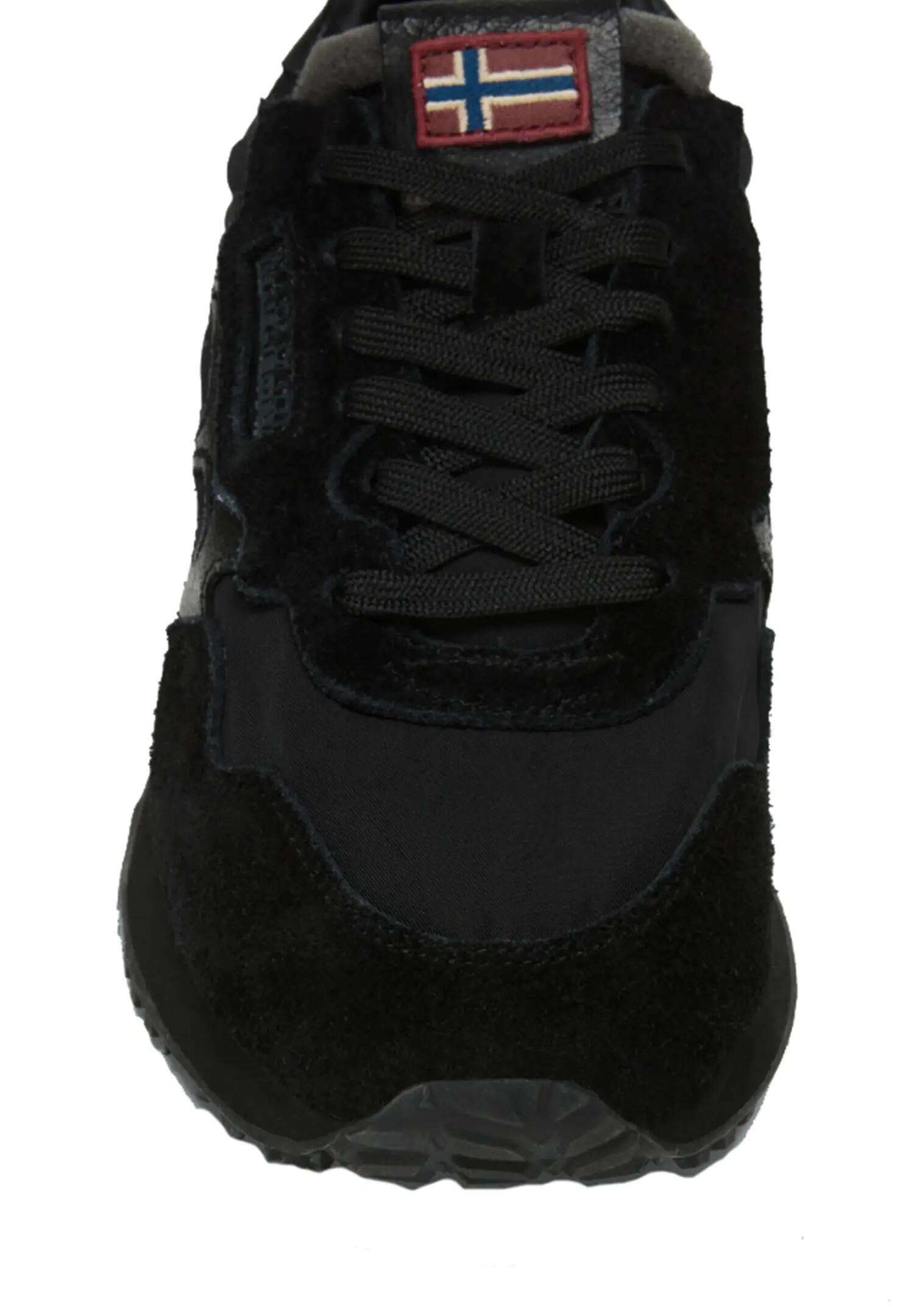 Napapijri Herren Element Suede Sneaker Wildleder Schwarz 5/6