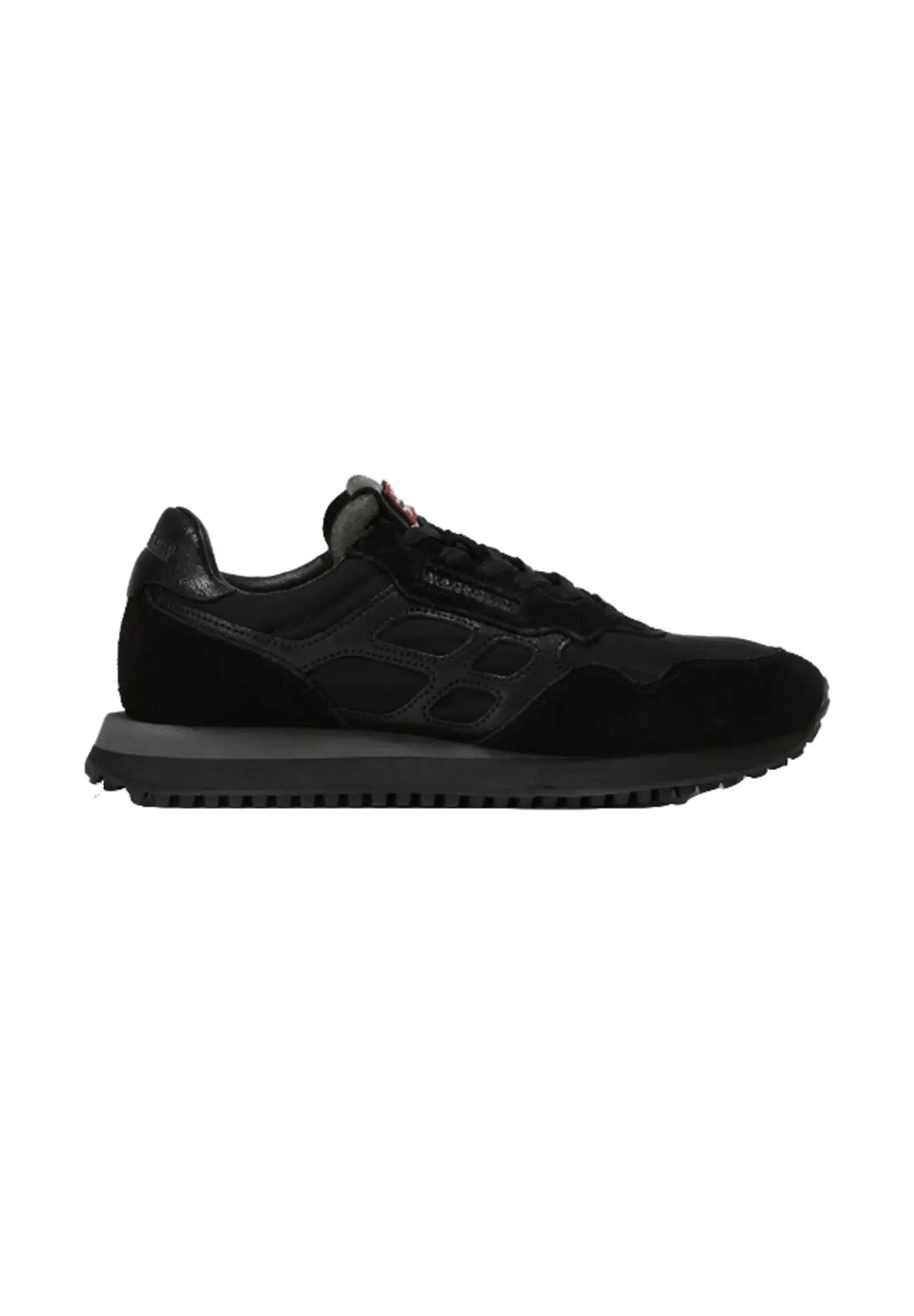 Napapijri Herren Element Suede Sneaker Wildleder Schwarz 4/6